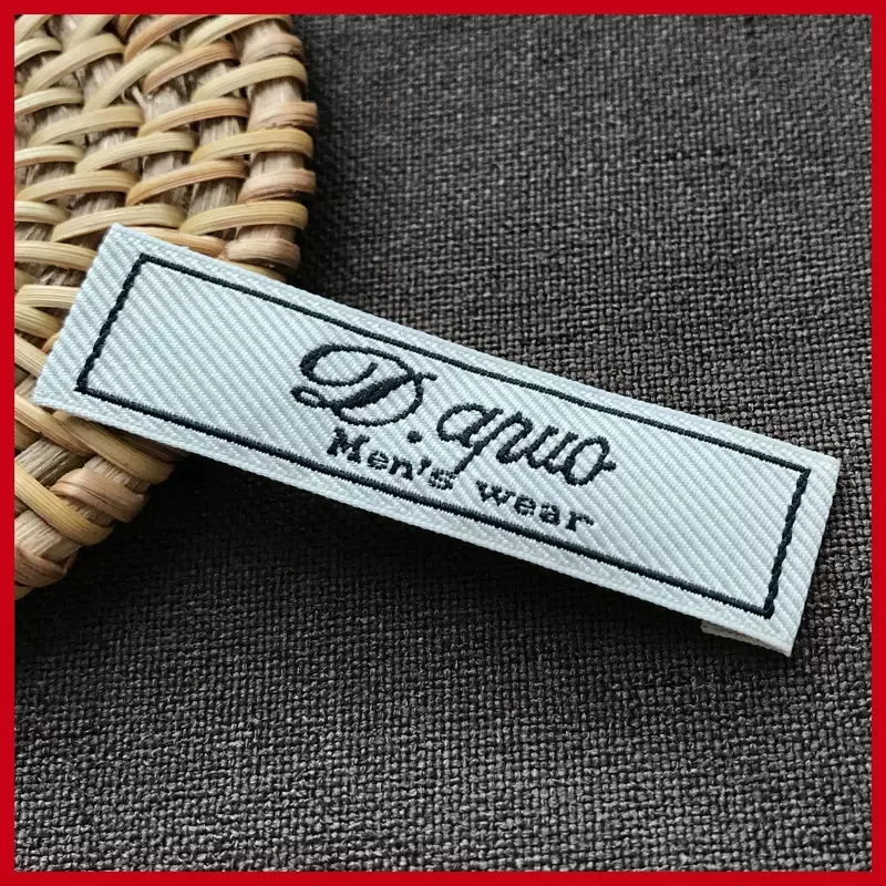 Free Shipping Garment Shirt Jacket Label Woven Labels Custom/Private Tags/Dress Collar Label Clothing Print Main Label Tag Cut