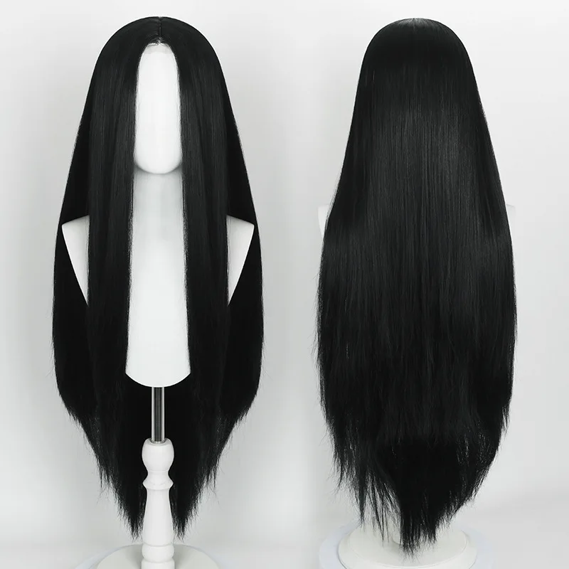 

Synthetic Lace Front Wig Long Straight Cosplay Wigs with Natural Hairline for Costume Party Heat Resistant Fiber Full Head