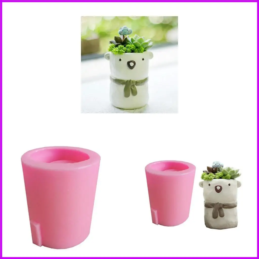 

DIY Little Bear Succulents Flower Pot Epoxy Resin Mold Plant Vase Silicone Mould
