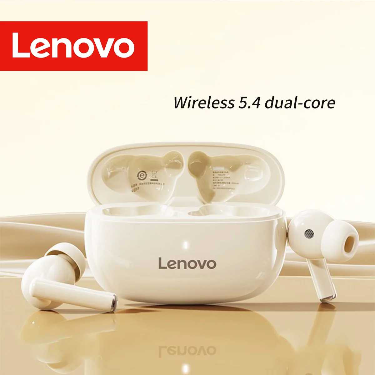 Lenovo Wireless Tws Bt5.4 Earbuds In-Ear Noise Cancelling Sports Music Hifi Sound Long Battery Life Lightweight Anc Earphones
