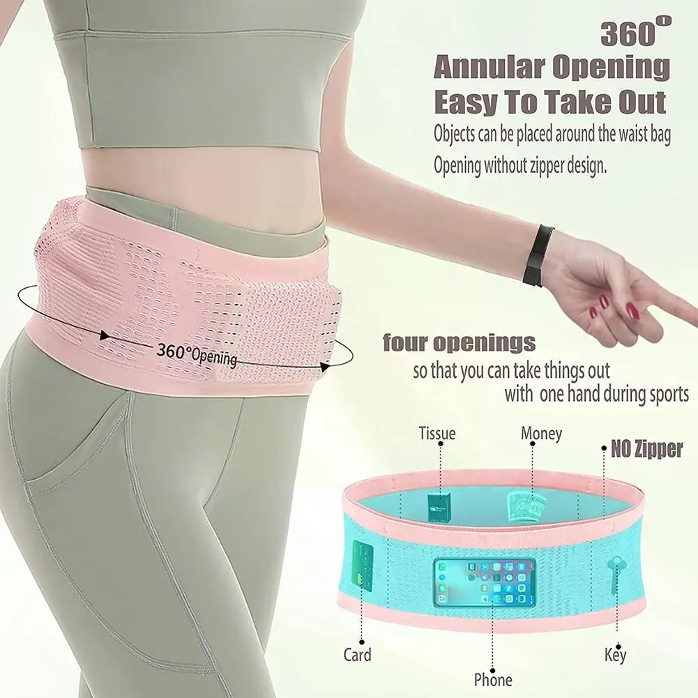 Slim Running Belt Money Belt Fanny Pack For Exercise Fanny Pack Holder For Cell Phone Money And Keys Adjustable Waist Pack R0B7