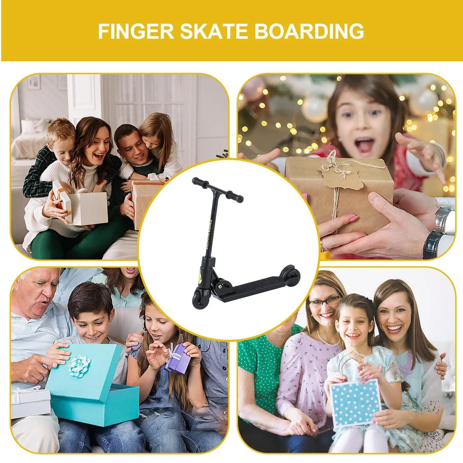 Foldable Trick Scooter Skateboards Finger Sport game Fun Interactive Toys  For Kids Imagination birthday gifts