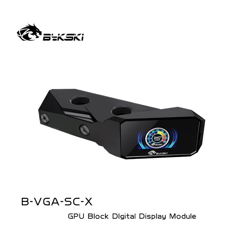 Bykski B-VGA-SC-X GPU Block Connection Module with Temperature Display