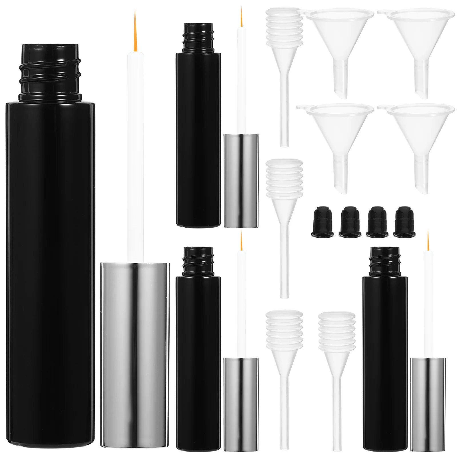 

4 Pcs Eyeliner Container Empty Tube Bottle Peonies Refillable Eyelash Grow Oil Buds
