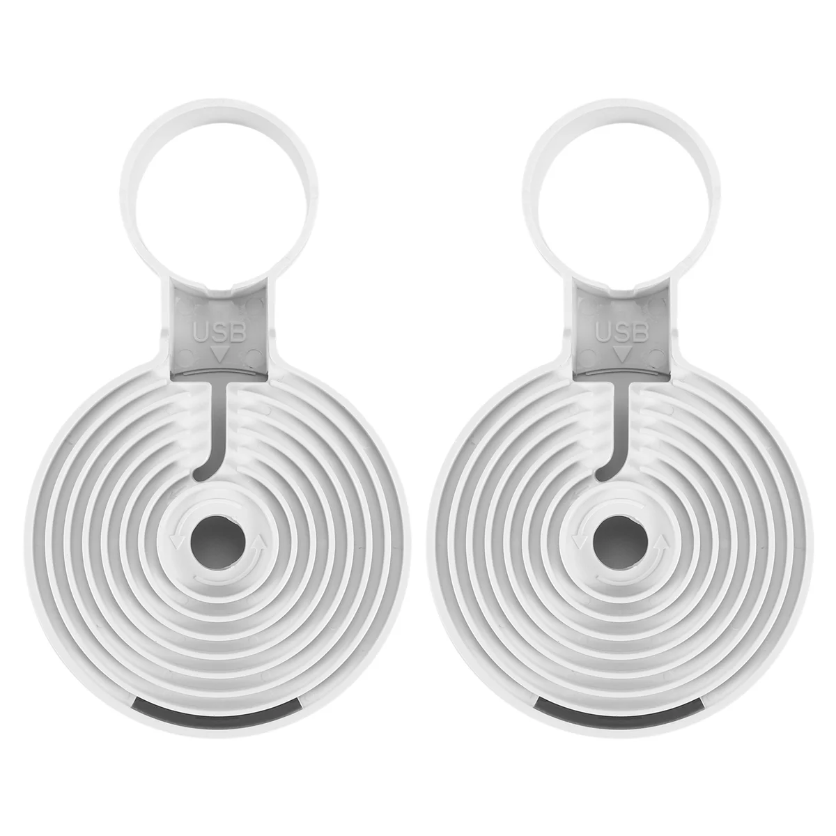 2 piezas adecuadas para audio para mini soporte de pared soporte de suspensión colgante de enchufe de segunda generación-blanco