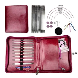 Interchangeable Crochet Needle 2.5-5mm Circulars Knittings Needle Set Stainless Steel Knittings Starter Tool Knittings Tool
