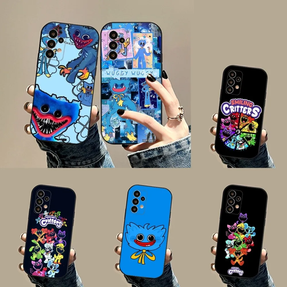 H-Huggy-W-Wuggy Playtime Phone Case For Samsung S24,23,23,22,30,21,10,9,Note20 Ultra,Lite,Ultra,5G,Plus,FE,Black Soft Case