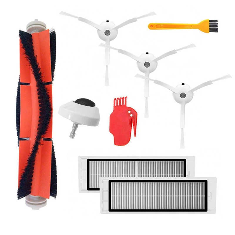 ロボット掃除機用Hepaフィルター,メインブラシとサイドブラシ,スペアパーツ,アクセサリー,Roborock s50,s51と互換性があります