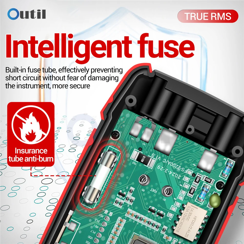 Smart Digital Multimeter DC AC 4000 Count True RMS Auto Capacitance Meter Burn Prevention NCV Temp Resistance Transistor Tester