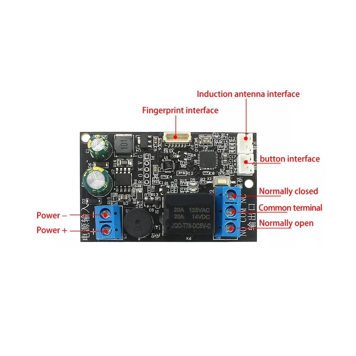 Mobile Phone NFC Control Board Fingerprint IC Card DIY Relay Module 13.56Mhz Access Control Card Controller, IC+NFC