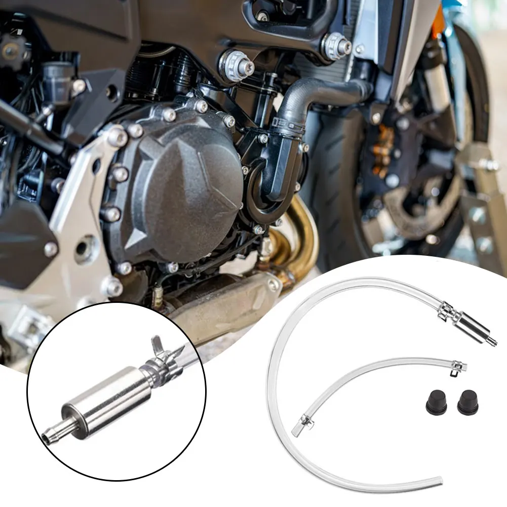 

One Way Check Valve Tube with Nozzle Cap & Clamp Vehicle Clutch Bleeder Pipe Universal Brake Fluid Bleeder Kit Bleeding Tool Kit