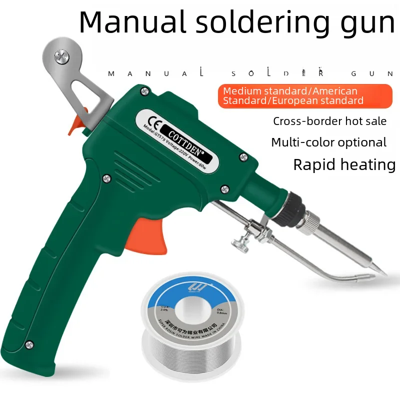 Manual Soldering Gun Set 60w Iron 220v/110v European/american Regulation For Diy Electronics Repair