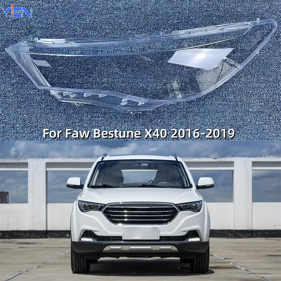 For Faw Bestune X40 2016 2017 2018 2019 Car Products Lights Cover Headlight Glass Car Front Headlight Lens Cover Lights Shell