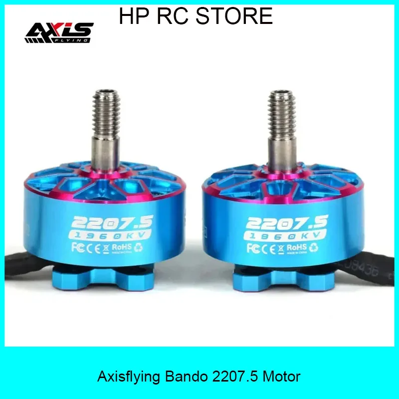 Axisflying Bando 2207,5 6S 1860KV 1960KV Motor sin escobillas FPV estilo libre 5 pulgadas Cinewhoop Cinematic Drone carreras y Footage aéreo