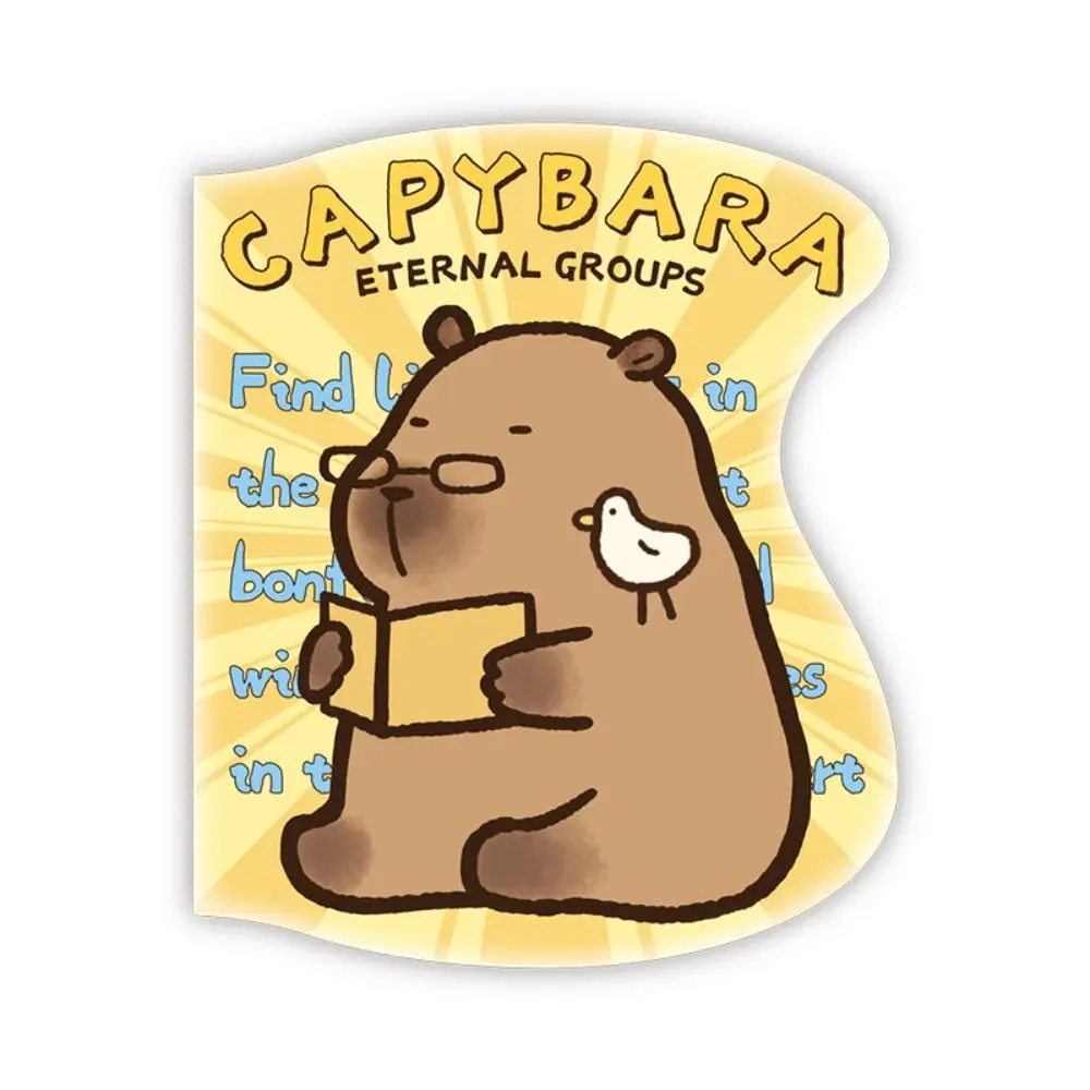 Funny Press Slow Rebound Squeeze Toy Notepad Capybara Interesting Color Page Notebook Cute 3D Sensory Notepad Gift