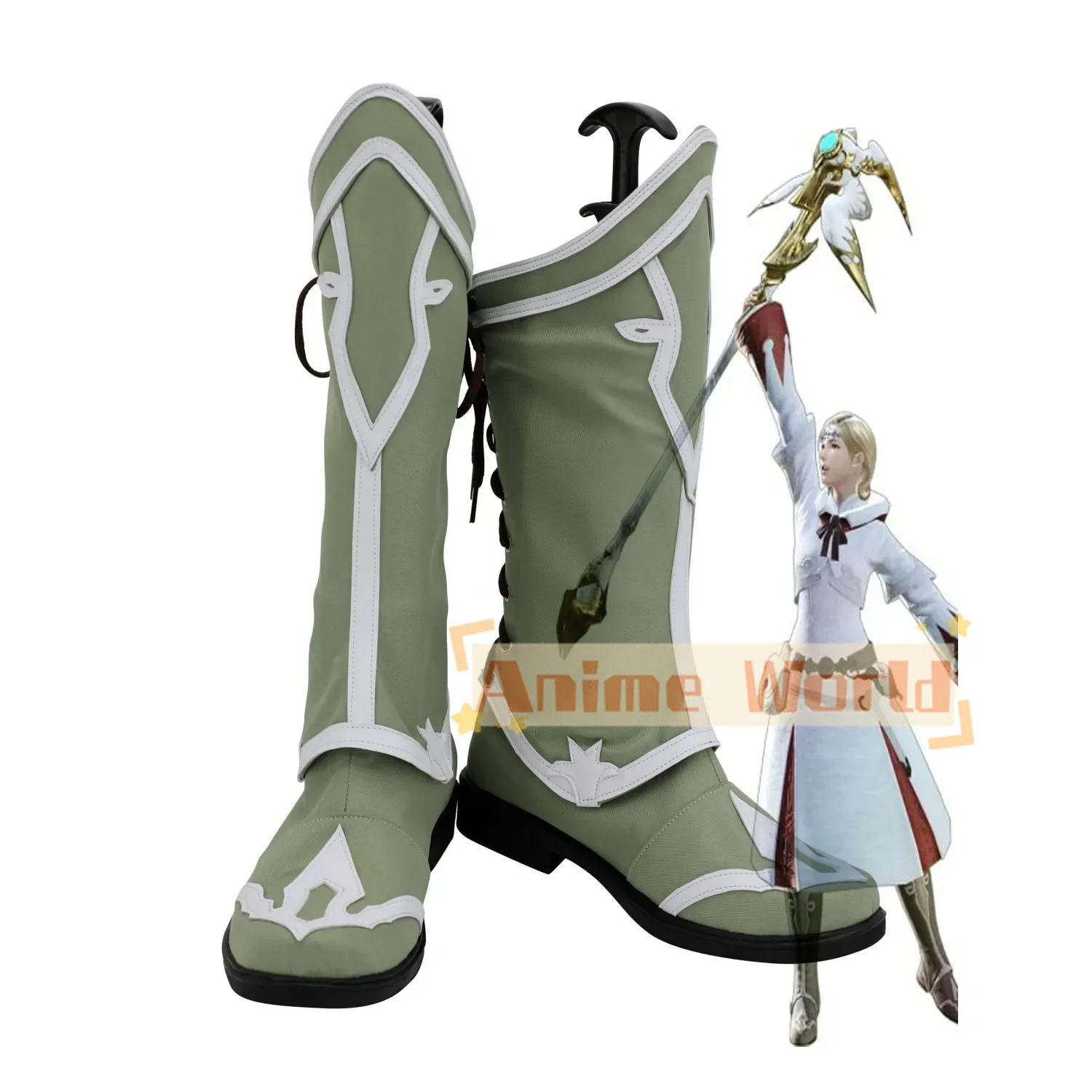 

Final Fantasy 14, обувь для косплея White Mage, ботинки на заказ, реквизит для карнавальной вечеринки на Хэллоуин