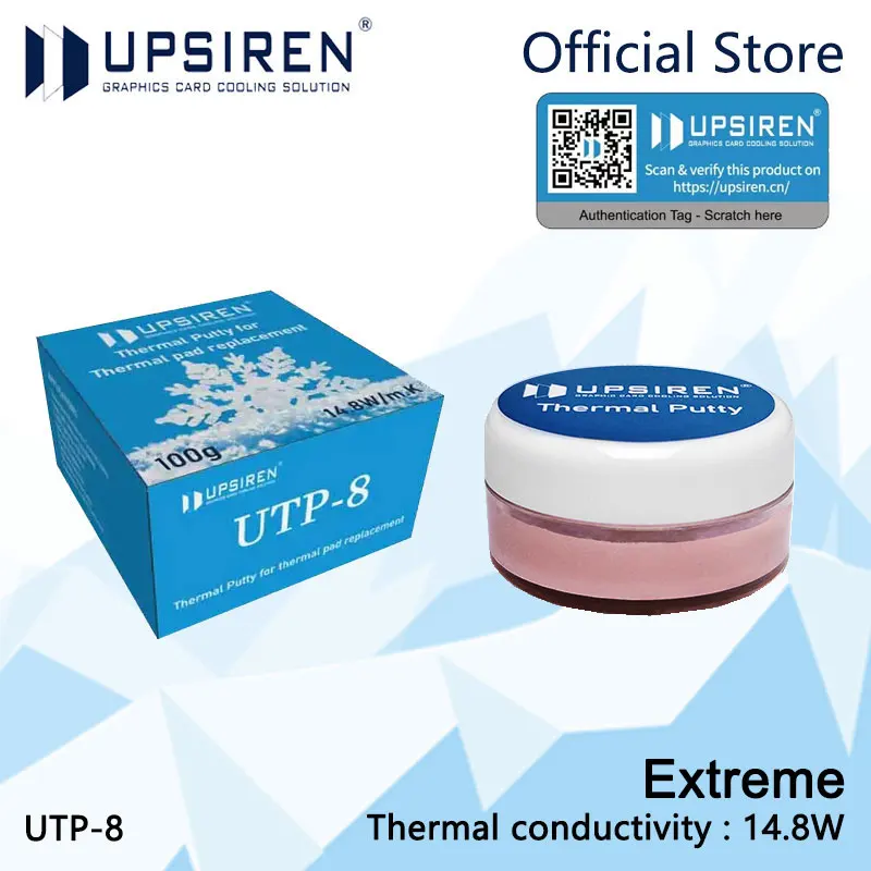 

UTP-8 Thermal Putty Extreme For VGA GPU IC Processor Rapid Cooling Thermal Pad Replacement Heat Blocking Putty High Performance
