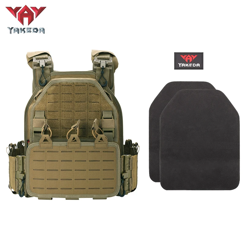 YAKEDA سترة قتالية جديدة 6094 سريعة الإصدار خفيفة الوزن قطع الليزر سترة تكتيكية معدات سوداء تحمل سترات تكتيكية للصيد