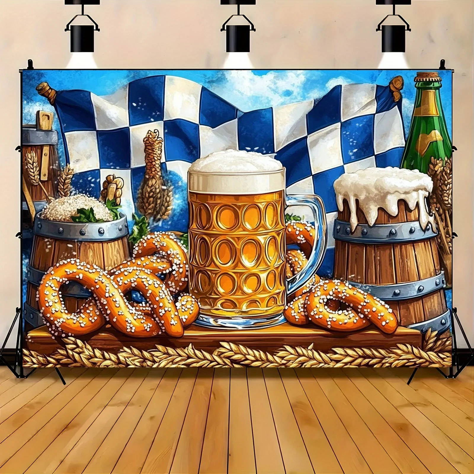 VIKAMA Oktoberfest Bier Lutscher Bayerische Flagge Party Banner Kunststil Land Oktoberfest Bier Garten Brauerei Bar Dekorationen