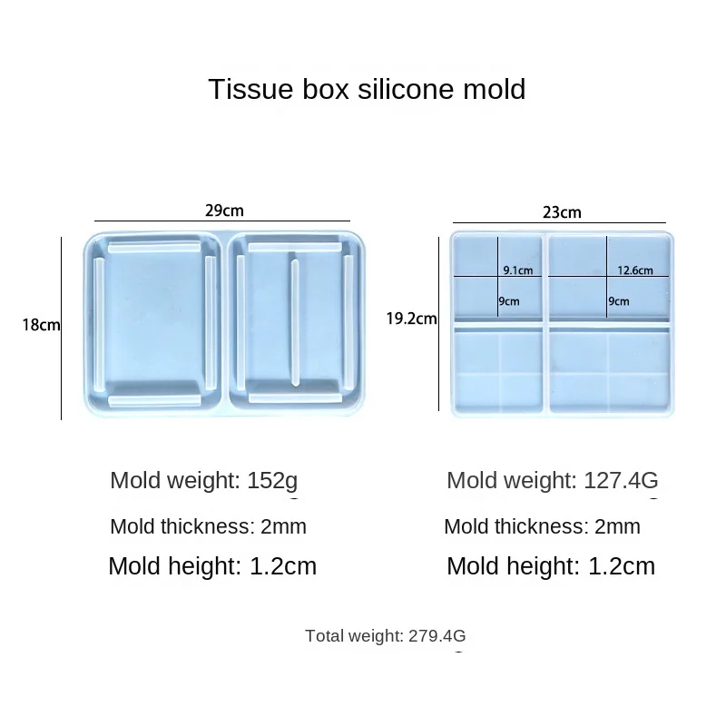 

A new rectangular silicone mold made of epoxy resin that can be used for paper drawing storage and decoration tools