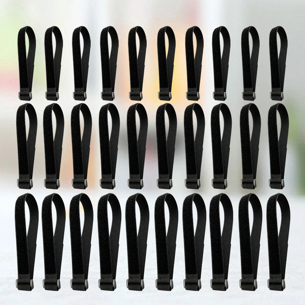 

15Pcs Cable Ties Tape Style Heavy Duty Nylon Wire Organizer with Labeling Tab for Home Office Cable Management Black