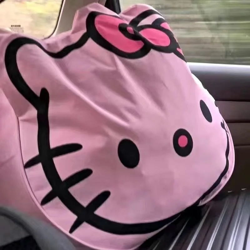 Kawaii أكسفورد القماش مرحبا كيتي حقيبة يد Harajuku إكسسوارات فتيات على ظهره المحمولة سعة كبيرة السفر حقيبة التخزين هدية #4