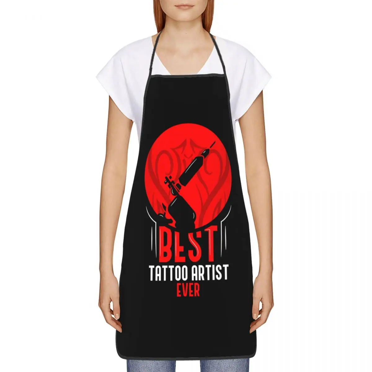 Best Tattoo Artist Ever Apron for Women Men Unisex Bib Cool Tattooists Gift Cooking Kitchen Tablier Cuisine Chef Baking