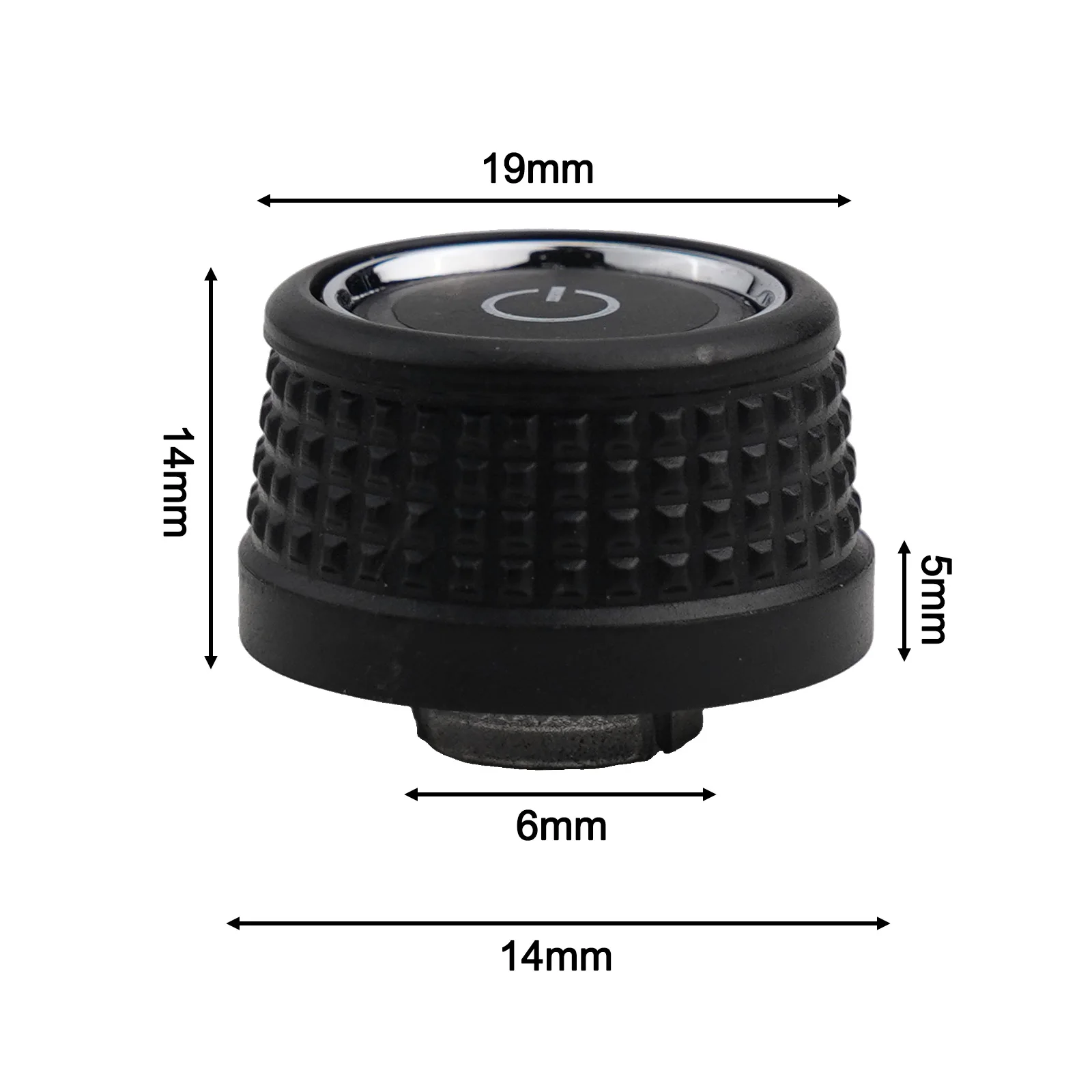 Car Radio CD Control Rotary Knob Switch Button For Golf 6 For Skoda 6C0919603 Black Plastic Replacement Accessories