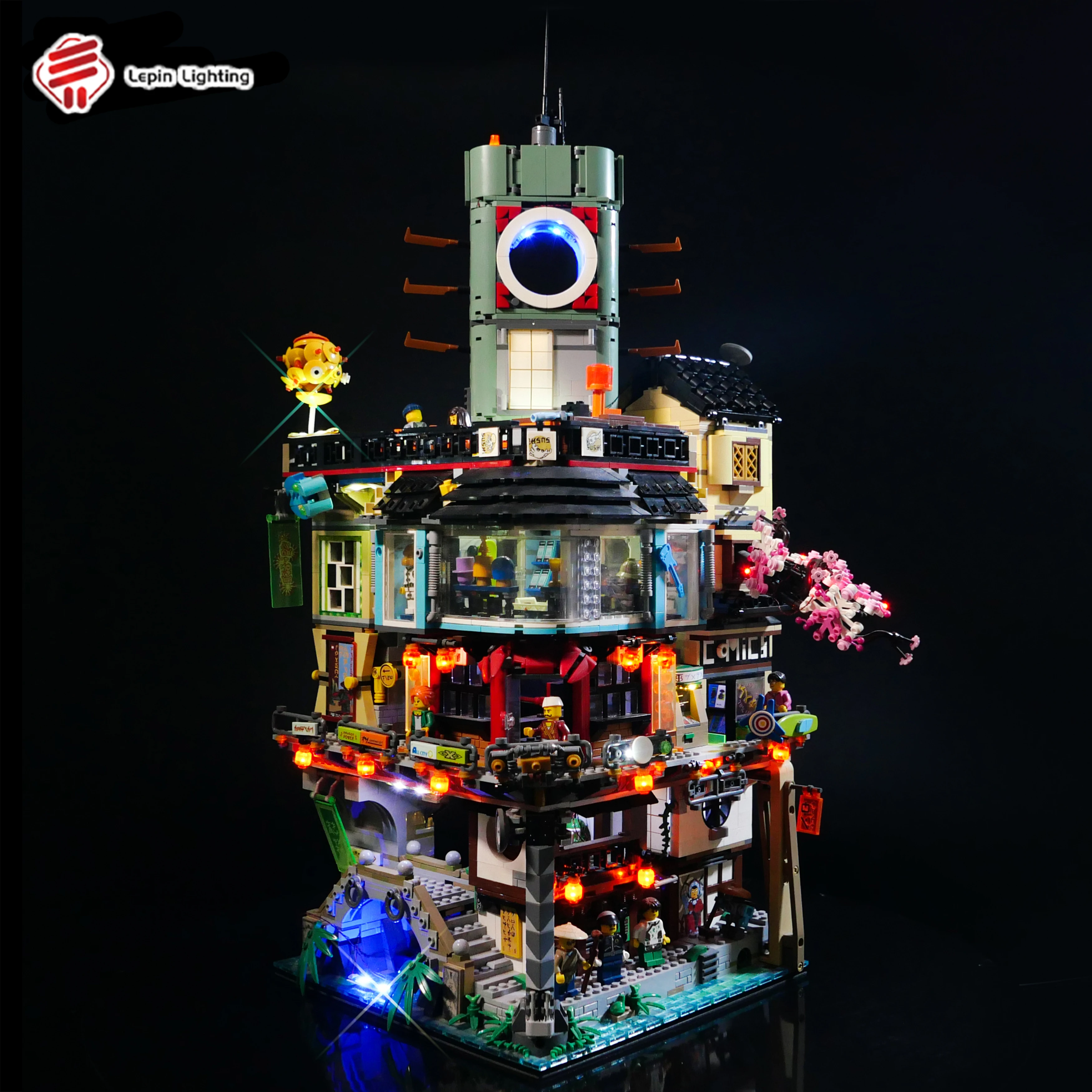 

LED Lighting Kit Compatible with 70620 Urban Tower Complex Building Blocks Model Decorative Light Set (Lights Only)