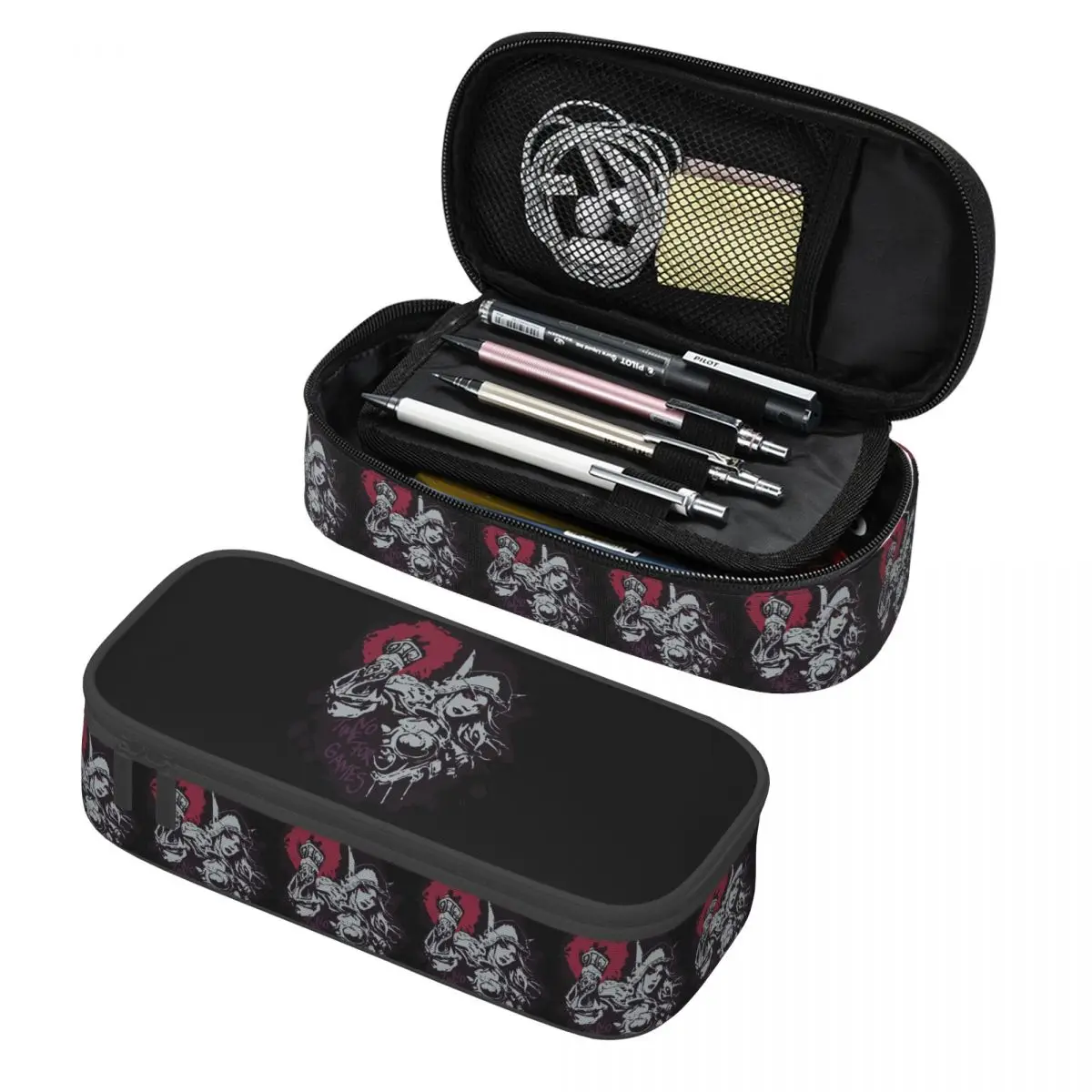Sylvanas Has No Time For Games - Estuche clásico para lápices, bolsa de almacenamiento para papelería, caja de almacenamiento grande para bolígrafos, bolsa para lápices para estudiantes