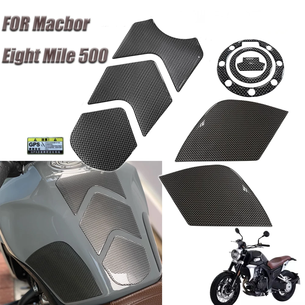 

Motorcycle Fuel Tank Protection Center Sticker Side Sticker Anti-scratch Drop Soft Glue For FOR Macbor Eight Mile 500 KY500F