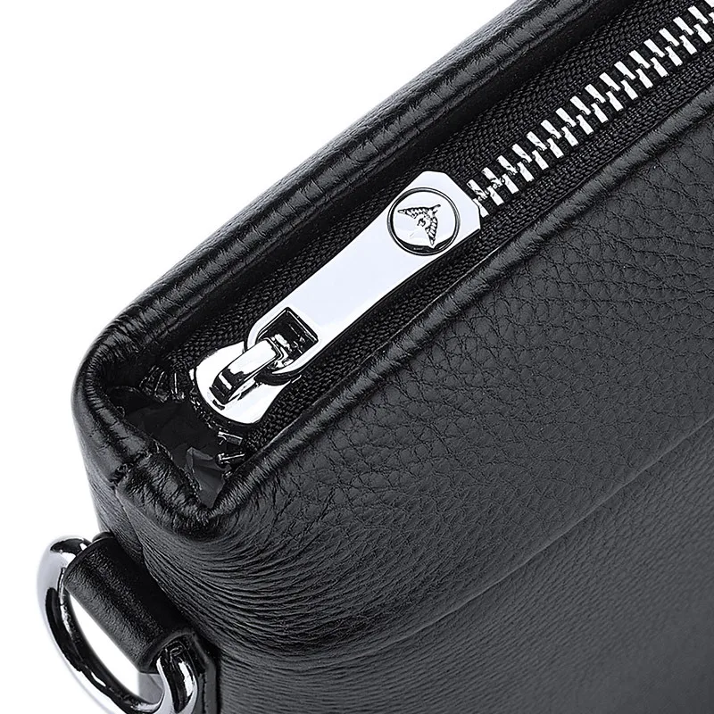 الرجال حقيبة الموضة عادية واحدة الكتف حقيبة يد كروس الرجال حقيقية حقيبة ساعي الرجال الجلود حقيبة كمبيوتر محمول للأعمال #2