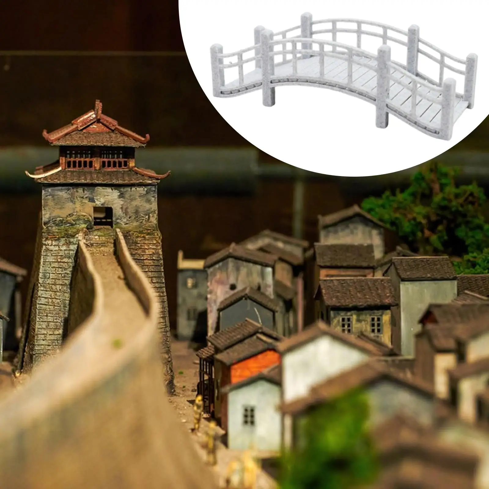 

1:12 Mini Bridge Fairy Garden Accessories Decorative Classic Versatile Arch Bridge for Fish Tank Sand Table Outdoor Dollhouse