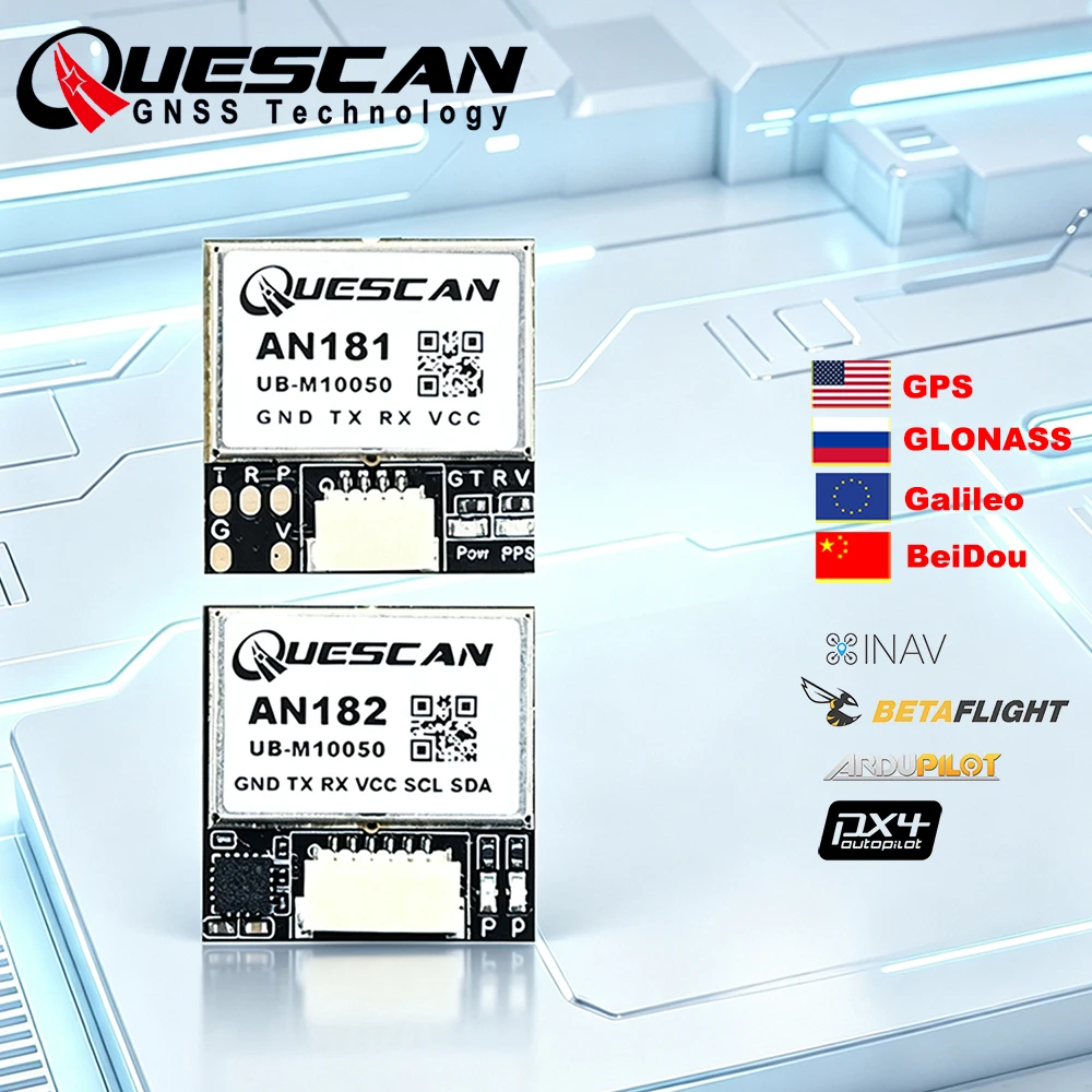 QUESCAN UBX M10 GPS Module with Magnetometer QMC5883L for Drone FPV Speedybee HGLRC BETAFPV Matek Betaflight INAV GPS 20Hz Ublox