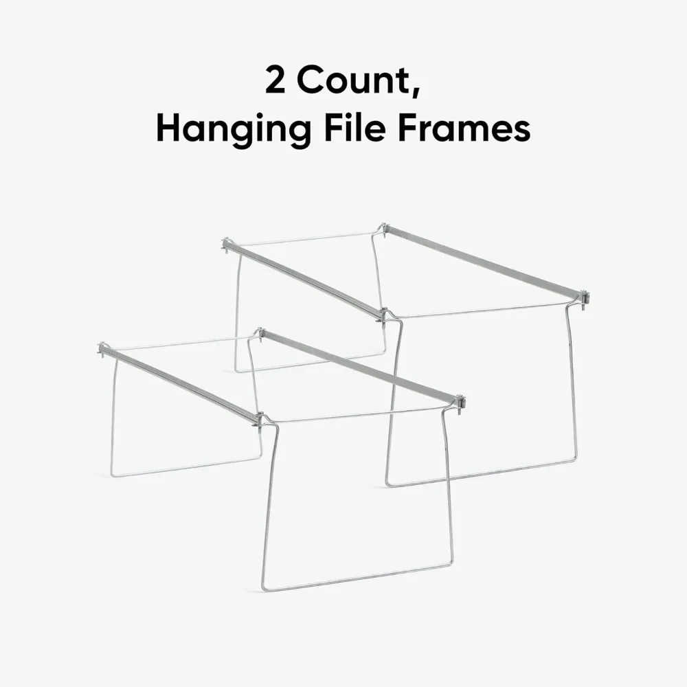 File folder frame, 2 count, gray, adjustable depth 23 "to 27", legal size