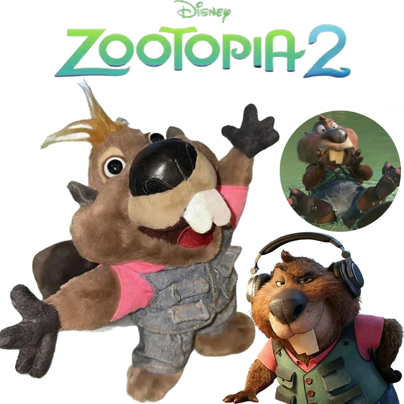 

22 см Disney Zootopia 2 нибки персонаж плюшевые куклы игрушки милый стоячий бобер хлопковые плюшевые подарки на день Святого Валентина