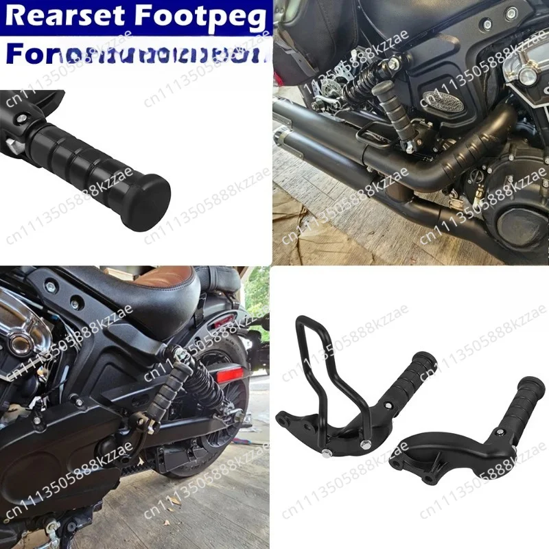 Motorcycle Rearset Footpegs For Indian Scout 2015-2024 Scout Sixty 2016-2024 Scout Bobber 2018-2024 Foldable Passenger Footrest