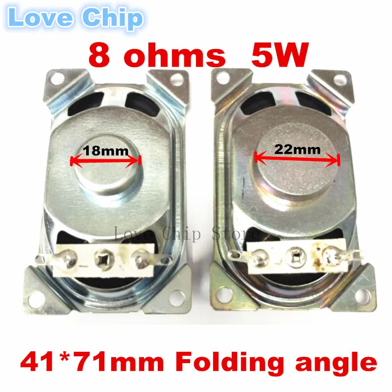 2pcs 4070 Folding angle Loud speaker 8 ohms 5 Watt 8R 5W 40*70*23MM thickness 23MM LCD Monitor/TV Speaker Horn 41*71mm