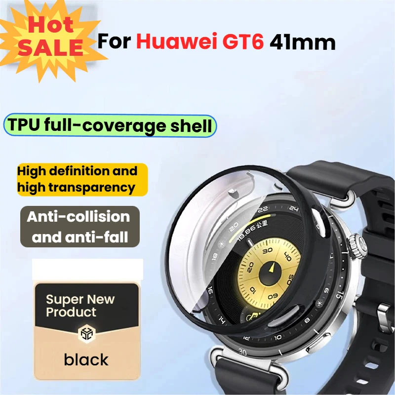 

Tempered Glass+Case for Huawei GT6 41mm accessories All-around hard PC Bumper Frame Screen Protector 41mm Cover