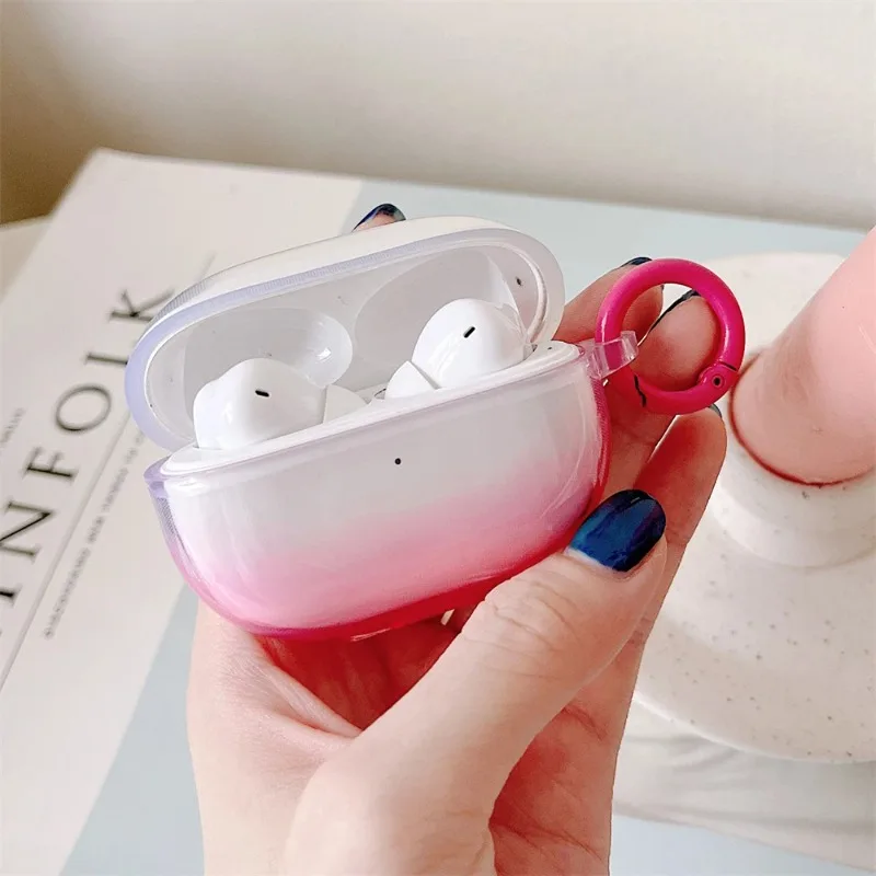 For Xiaomi Redmi Buds 5 Pro Case Gradient Colorful Transparent Soft Silicone Headphone Case Earphone Clear Cover For Buds 5 Pro