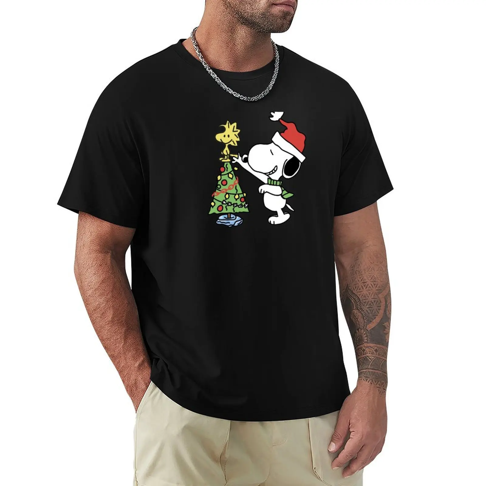 

woodstock christmas T-Shirt blacks customizeds men graphic t shirts