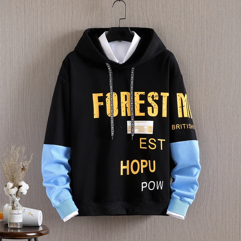 Casual 2023 Spring Autumn Men's Cotton Hoodies Harajuku Punk Sweatshirts Hip Hop Streetwear Pullover Korean Style Tops Clothing