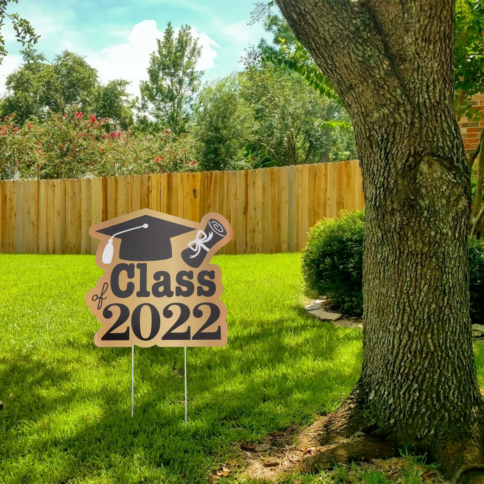 

1pc Waterproof Corrugated Panel Graduation Yard Signs Durable Outdoor Lawn Decoration Party Props Holiday Garden Signage