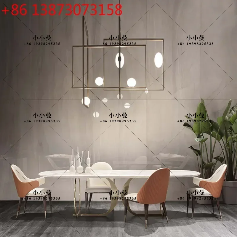 Italian light luxury dining table and chair combination dining table ins Internet celebrity modern simple home dining table