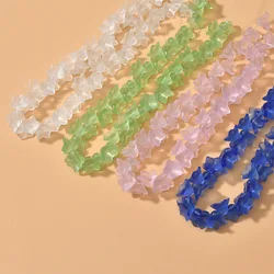 10 Stks/partij 9X13Mm Frosted Bloem Lampwork Glas Spacer Kralen Voor Sieraden Maken Handgemaakte Diy Armband Ketting Accessoires