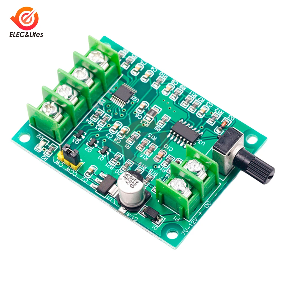 7V 12V Brushless DC Motor Driver Controller Board with Reverse Voltage Over Current Protection for Hard Drive Motor 3/4 Wire