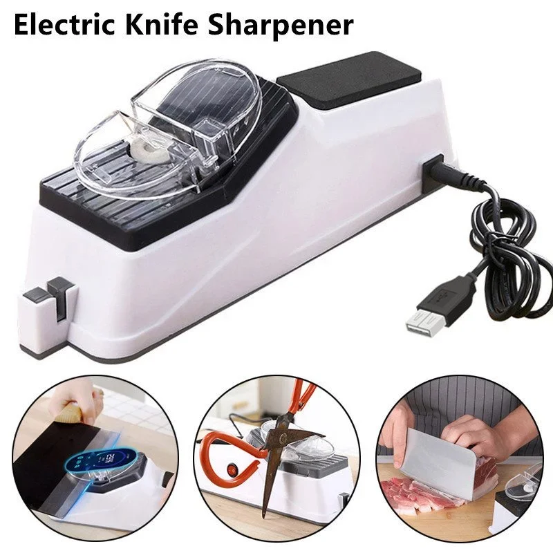 1pc speciality USB Electric Knife Grinder Kitchen Knife Scissor Grinder Kitchen Hand Tools