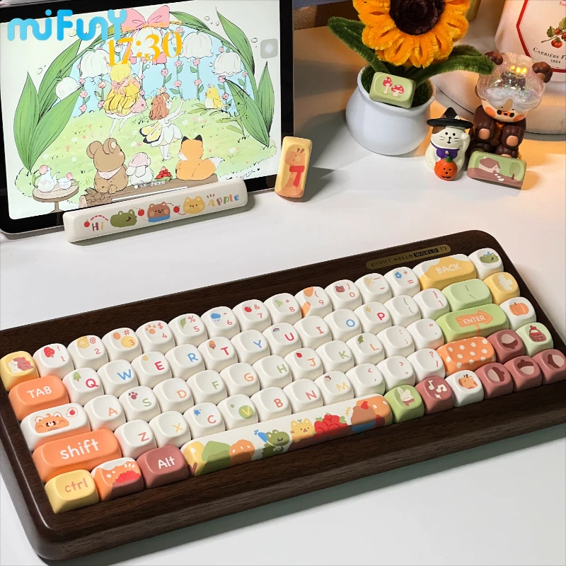 

Forest Fairy Tales Theme Keycap Set 136 Keys PBT Dye-sublimation Keyboard Cap XOA Key Cap for Mechanical Keyboard Accessories