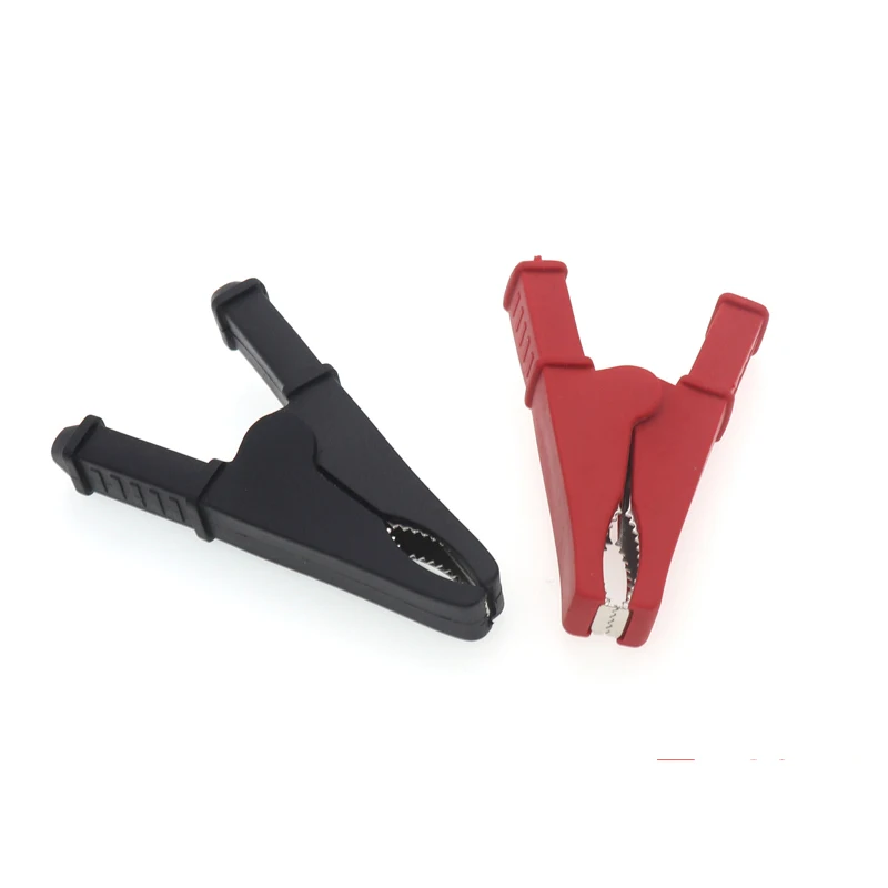 30mm 30A Alligator Clip Adapter Red Black Car Insulated Crocodile Clips 75mm Battery Test Lead OpeningTest Clamps