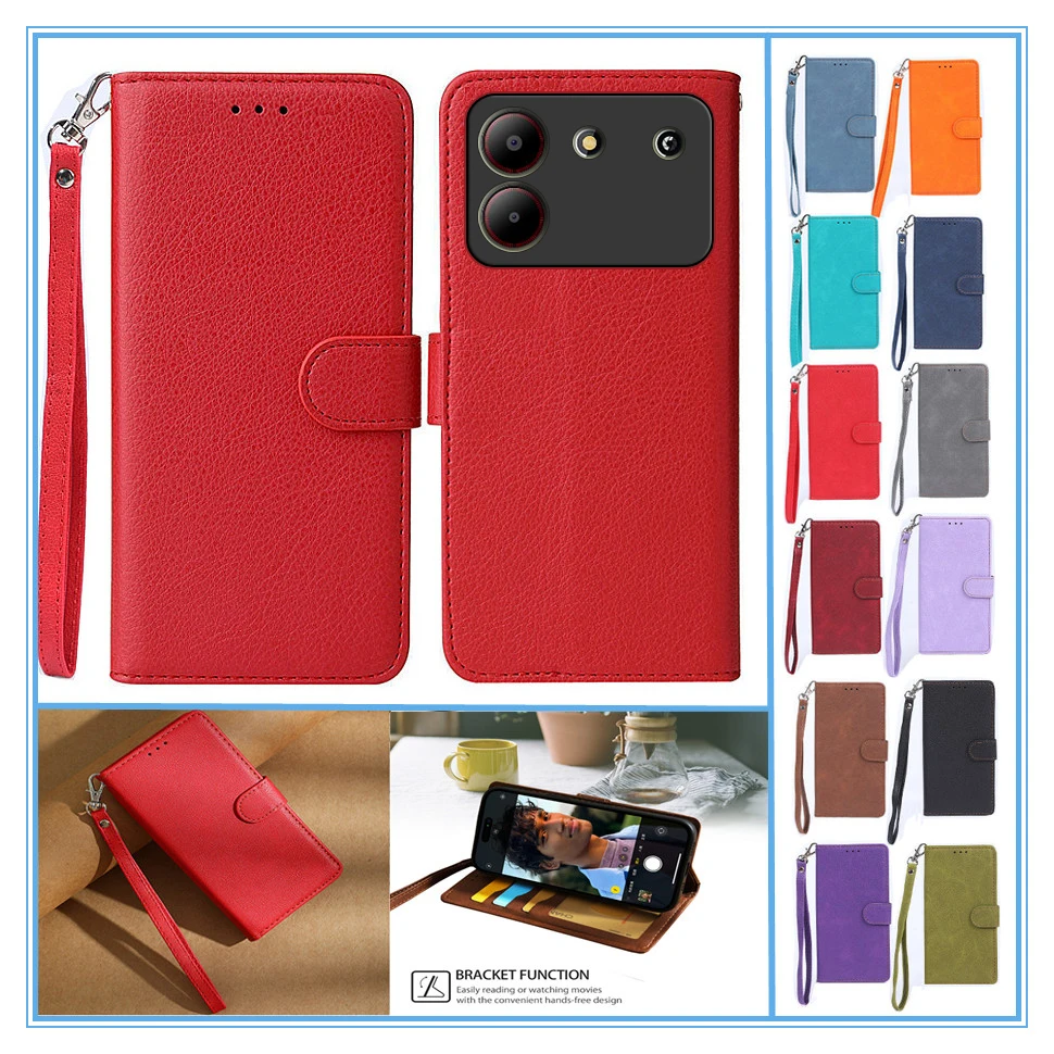 Etui z klapką na telefon ZTE Blade A54 Etui ZTE A54 Blade Global Version Cover Leather ZTEA54 BladeA54 A 54 Book Housing